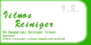 vilmos reiniger business card